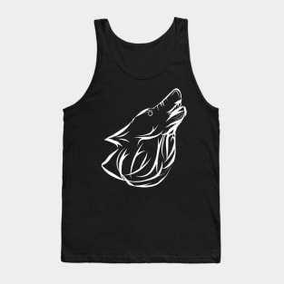 Tribal Howling WOlf Tank Top